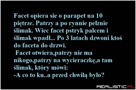 Facet i ślimak