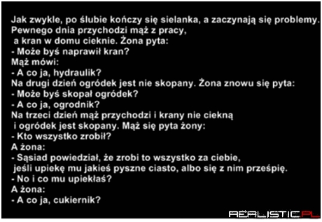 Jak zwykle, po ślubie ....