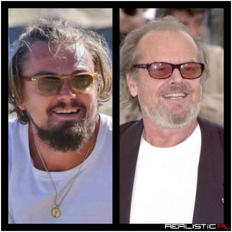 Leonardo di caprio has morphed into jack Nicholson