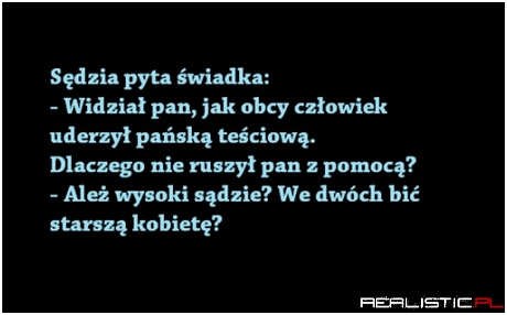 Sędzia pyta świadka