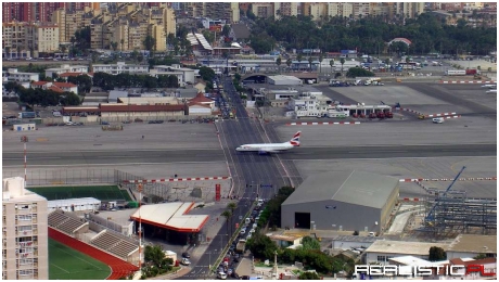 The Runway at the Gibraltar International Airport Has a Road Crossing It