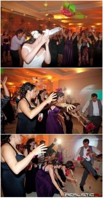 When Your Girlfriend is About to Catch the Bouquet