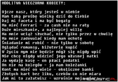 Wieczorna modlitwa kobiety