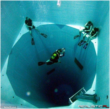 World's Deepest Swimming Pool - 113 Ft. Deep and Holding 600,000 Gallons