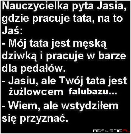 Nauczycielka pyta Jasia