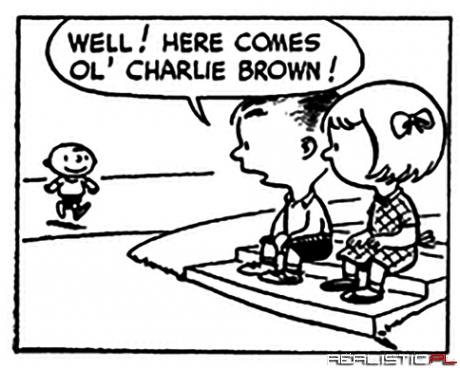 The very first Peanuts strip, October 2, 1950