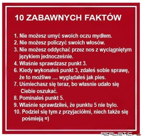 10 zabawnych faktów