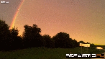 Filming a rainbow when suddenly