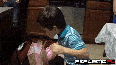 Kid gets a banana as a prank gift from his parents on his birthday