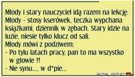 Młody i stary nauczyciel ....
