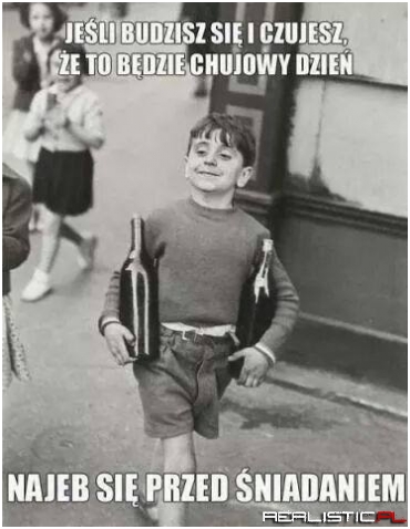 Najeb sie przed śniadaniem