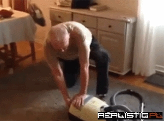 One day I'll learn how to turn this vacuum cleaner on!