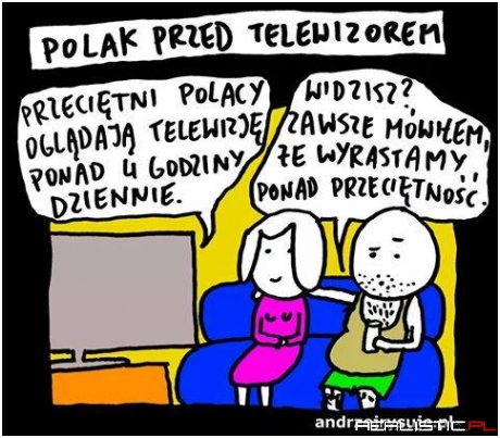 Polak przed telewizorem