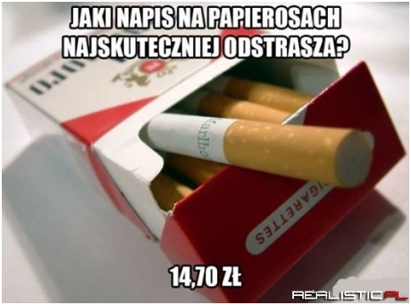Napis na papierosach