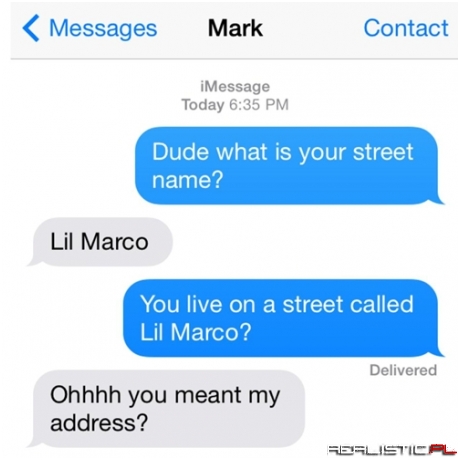 Oh, You Wanted My OTHER Street Name