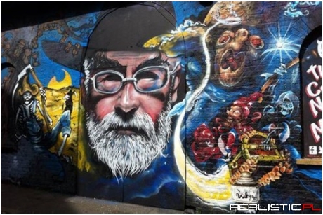 Honoring Terry Pratchet With a Cool Street Art Mural