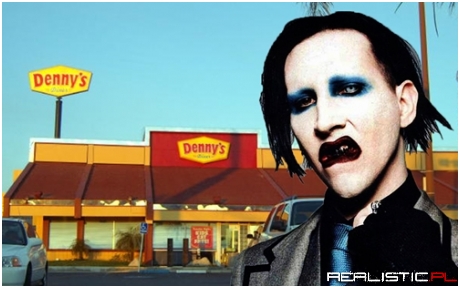 Marilyn Manson Got Grand Slammed at Canadian Denny's