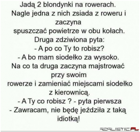 Dwie blondynki na rowerach :D