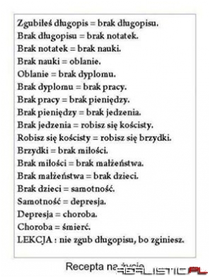 Recepta na życie ;)