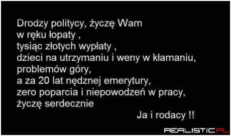 Wenę w kłamaniu to oni mają już we krwi