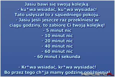 Jasiu bawi się kolejką :D