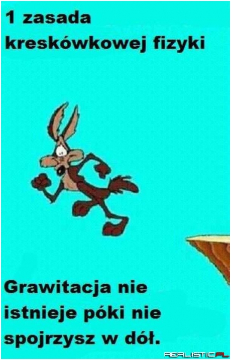 Grawitacja w kreskówkach