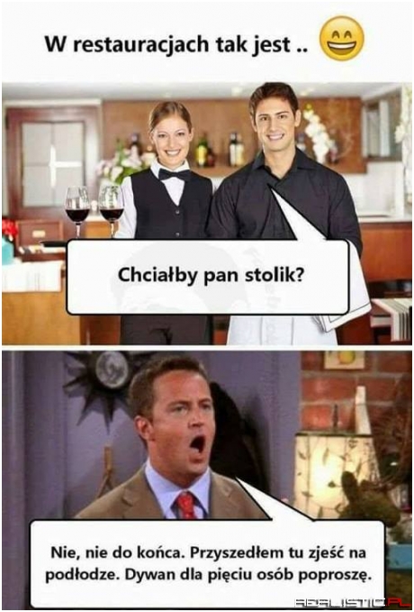 W restauracjach tak jest