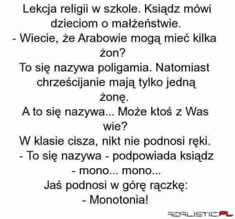 Lekcja religii w szkole ;)