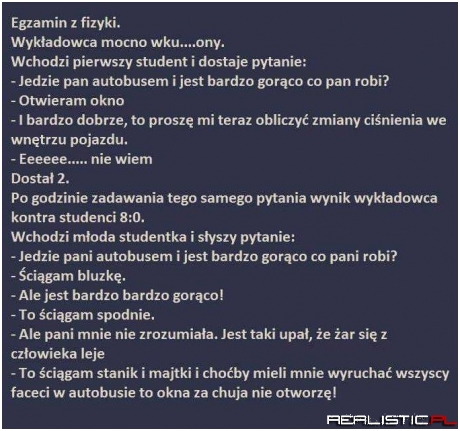 Egzamin z fizyki