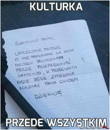 Kulturka musi być ;)