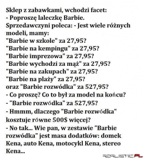 Nie każdy Ken taki bogaty ;)
