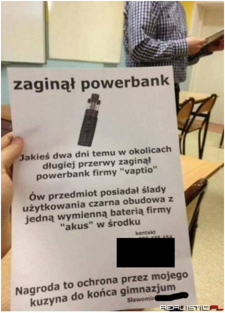 Niezły powerbank xd