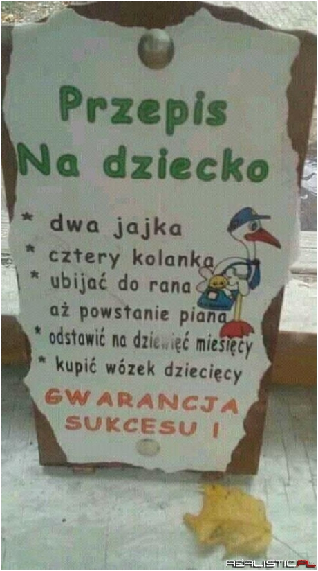 Przepis na dziecko