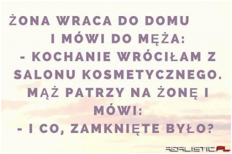 Żona wraca do domu