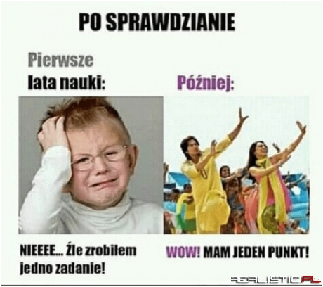 Po sprawdzianie